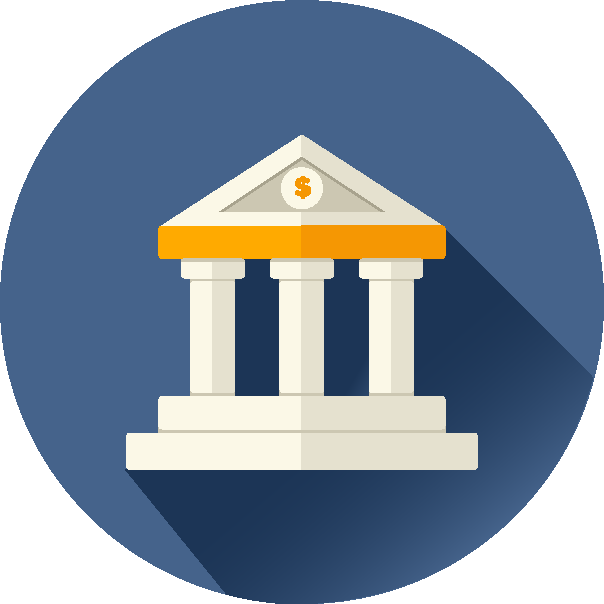 illustrated bank building